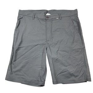 Cariloha Mens‎ Shorts Bamboo Fit 38 Gray Bermuda 10" Chino Tech Casual Outdoor